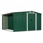 Sopron de gradina cu usi glisante, 329,5 x 205 x 178 cm, otel