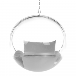 Scaun suspendat, transparent/argint/ gri, BUBBLE TIP 1