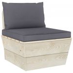 Perne canapea din paleti, 2 buc., material textil