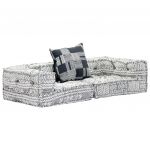 Canapea puf modulara cu 2 locuri, material textil