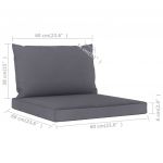 Perne canapea din paleti, 2 buc., material textil