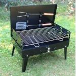 Gratar pliabil pentru gradina cu accesorii BBQ incluse