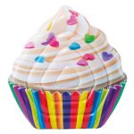 Saltea gonflabila Intex Cupcake multicolor, 1.42mx1.35m