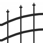Gard gradina cu varfuri negru 115 cm otel vopsit electrostatic