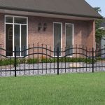 Gard gradina cu varfuri negru 115 cm otel vopsit electrostatic