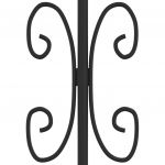 Gard gradina cu varfuri negru 115 cm otel vopsit electrostatic