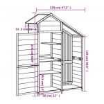 Magazie de unelte de gradina maro 120x53