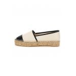 Espadrile de piele ecologica cu monograma brodata
