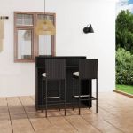 Set mobilier bar de gradina cu perne