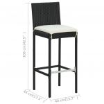 Set mobilier bar de gradina cu perne