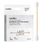 BETISOARE DIN BUMBAC SI BAMBUS 100buc, Nordics Oral Care Albastru