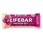 Baton proteic cu fructe de padure raw, fara gluten, eco-bio, 47g - Lifebar