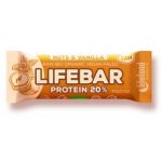 Baton proteic cu nuci si vanilie raw, fara gluten, eco-bio, 47g - Lifebar