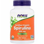 Now Spirulina Organic 500 mg 200 tabs