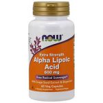 Now Alpha Lipoic Acid with Grape Seed Extract Bioperine 600mg 60 vcaps