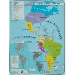 America - Harta Fizica + Harta Politica A3, editura Carta Atlas