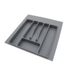 Suport organizare tacamuri, gri, pentru latime exterioara corp 450 mm, montabil in sertar de bucatarie