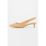 Pantofi slingback de piele cu toc inalt