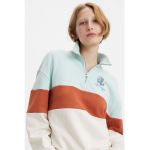Bluza sport de bumbac cu fermoar scurt