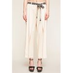 Pantaloni crop cu croiala ampla