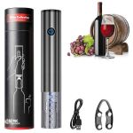 Tirbuson electric reincarcabil Fixxia, portabil, USB, cutie cadou si felicitare