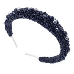 Coronita pentru par cu perle, neagra, Zia Fashion
