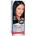 Vopsea de Par Silk&amp;Shine Gerocossen Color Plus, nuanta 0.1 Negru Albastrui, 50 g