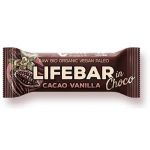 Baton cu cacao si vanilie in ciocolata raw, fara gluten, eco-bio, 40g - Lifebar