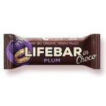 Baton cu prune in ciocolata raw, fara gluten, eco-bio, 40g - Lifebar