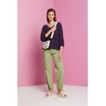 Bluza cu decolteu in V si imprimeu