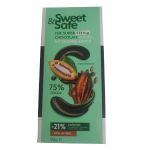 Ciocolata Amaruie Sweet &amp; Safe cu Indulcitor din Stevia Sly Nutritia, 90 g