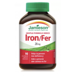Fier cu actiune blanda, 28mg, 90cps - Jamieson