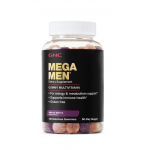 Multivitamine Jeleuri Pentru Barbati Cu Aroma Naturala De Fructe De Padure, Mega Men Gummy Multivitamin, 120Jeleuri - Gnc