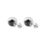 Cercei 2 in 1 Glass Strass Lucy Style 2000, negru