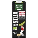 Bautura vegetala de soia - tip lapte, bogata in proteine, eco-bio, 1L Natur Green