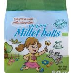 Bilute din mei expandat invelite in ciocolata, fara gluten, eco-bio, 80g, Biopont