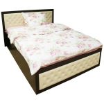 Pat Torino 140x200 cm, Wenge / Piele ecologica bej - Spectral Mobila