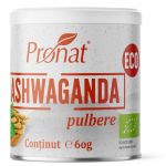 Ashwaganda pulbere Eco-Bio 60g - Pronat