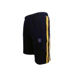 Bermude barbat, albastru / galben mustar cu 2 buzunare laterale cu fermoare, XL