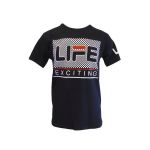 Tricou barbat, albastru inchis cu logo Life Exciting, L