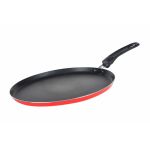 Tigaie pentru clatite Miran Plus, Vanora Home, 28 x 1.5 cm, aluminiu, rosu si negru
