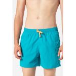 Pantaloni scurti de baie cu imprimeu logo si snur de ajustare in talie