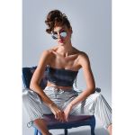 Top bandeau cu aspect metalizat Coco