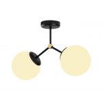 Lustra Opviq Damar, 28x44 cm, 2 x E27, 100 W, alb/negru