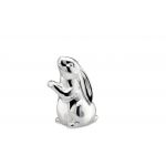 Decoratiune Rabbit, Hermann Bauer, 14x11x19 cm, portelan, argintiu