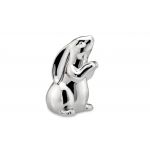 Decoratiune Rabbit, Hermann Bauer, 17x14x23 cm, portelan, argintiu