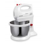 Mixer cu bol Charm, Heinner, 300 W, 5 viteze, alb/gri