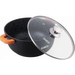 Oala cu capac Dark Line, Heinner, 6.5 L, aluminiu turnat, negru