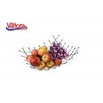 Cos pentru fructe Vanora, 26x26x9 cm, otel cromat, argintiu