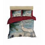 Lenjerie de pat dubla Xmas-436, Pearl Home, 3 piese, amestec bumbac, multicolor